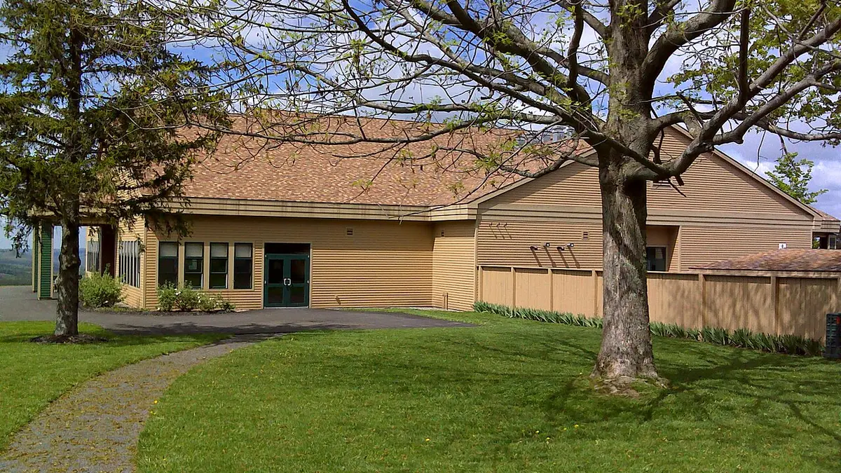 Skyline Lodge visitor center at Highland Forest in Fabius, New York